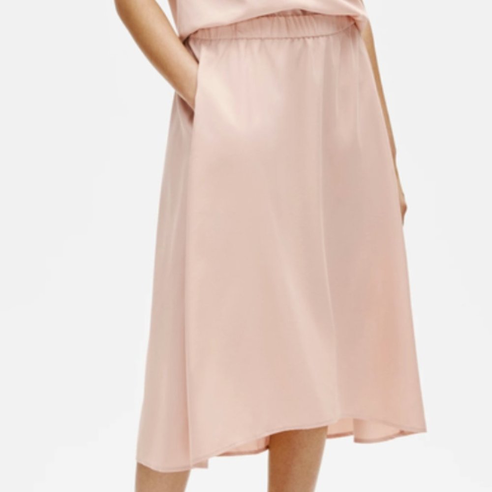 Eileen Fisher Sandwashed Tencel A-Line Skirt XL NWT